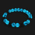 Aura fantomatique | Argent sterling 925 | Bracelet tête de mort en verre Firefly